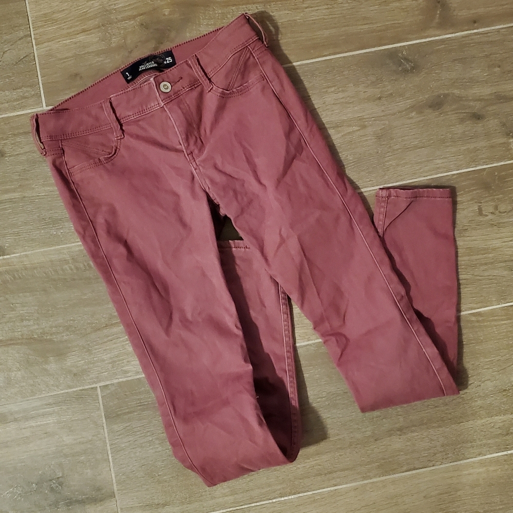 Light Maroon Hollister Jean Leggings